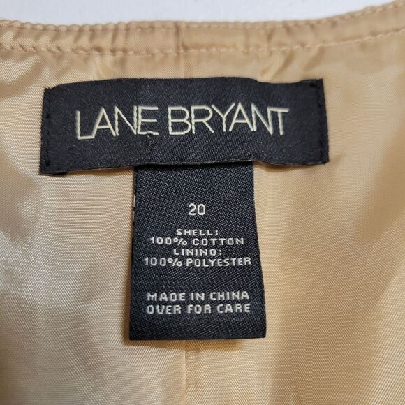 Lane Bryant Y2K Corset Style Elegant Tan Beige Sleeveless Top Jacquard Tapestry - Picture 7 of 9